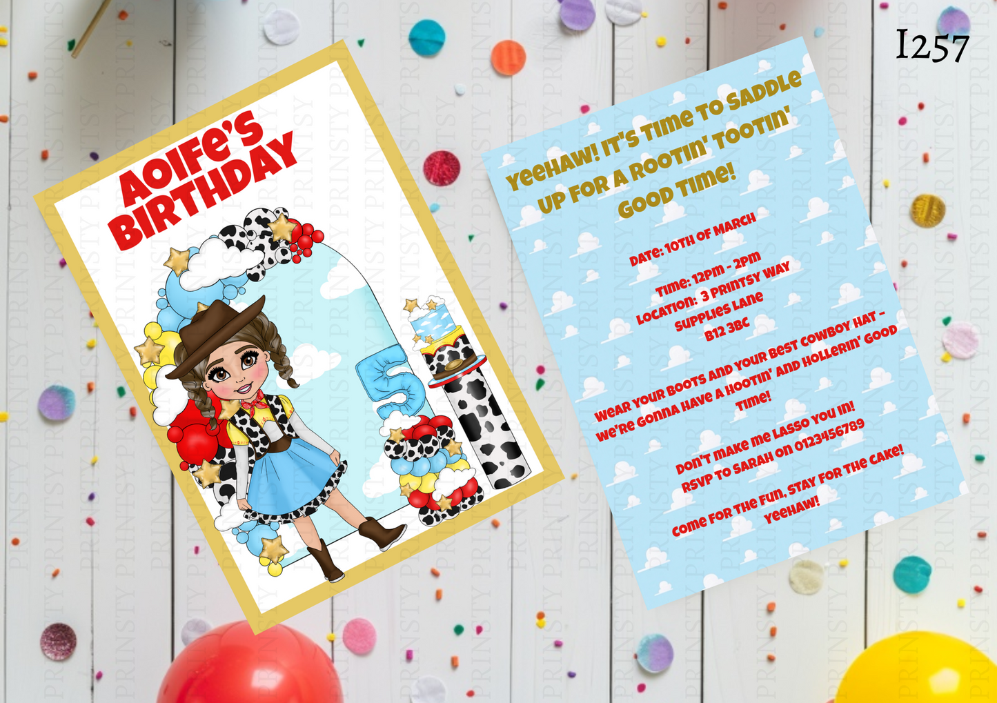 Toy Land Dolly Invite