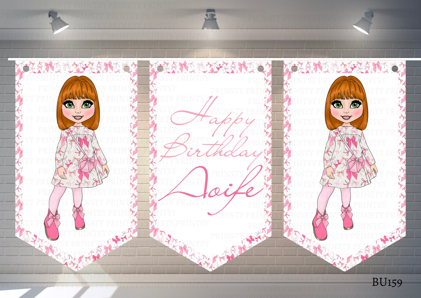 Bow Print Dolly Bunting