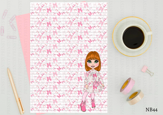 Bow Print Dolly Note Book