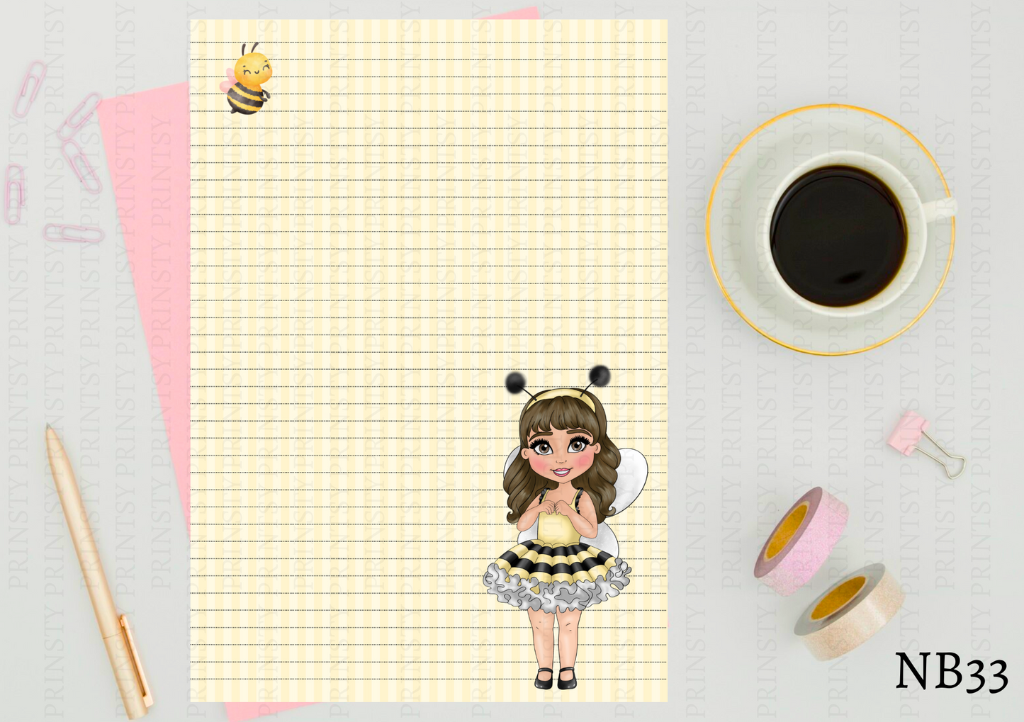 Little Honey Bee Dolly Note Book