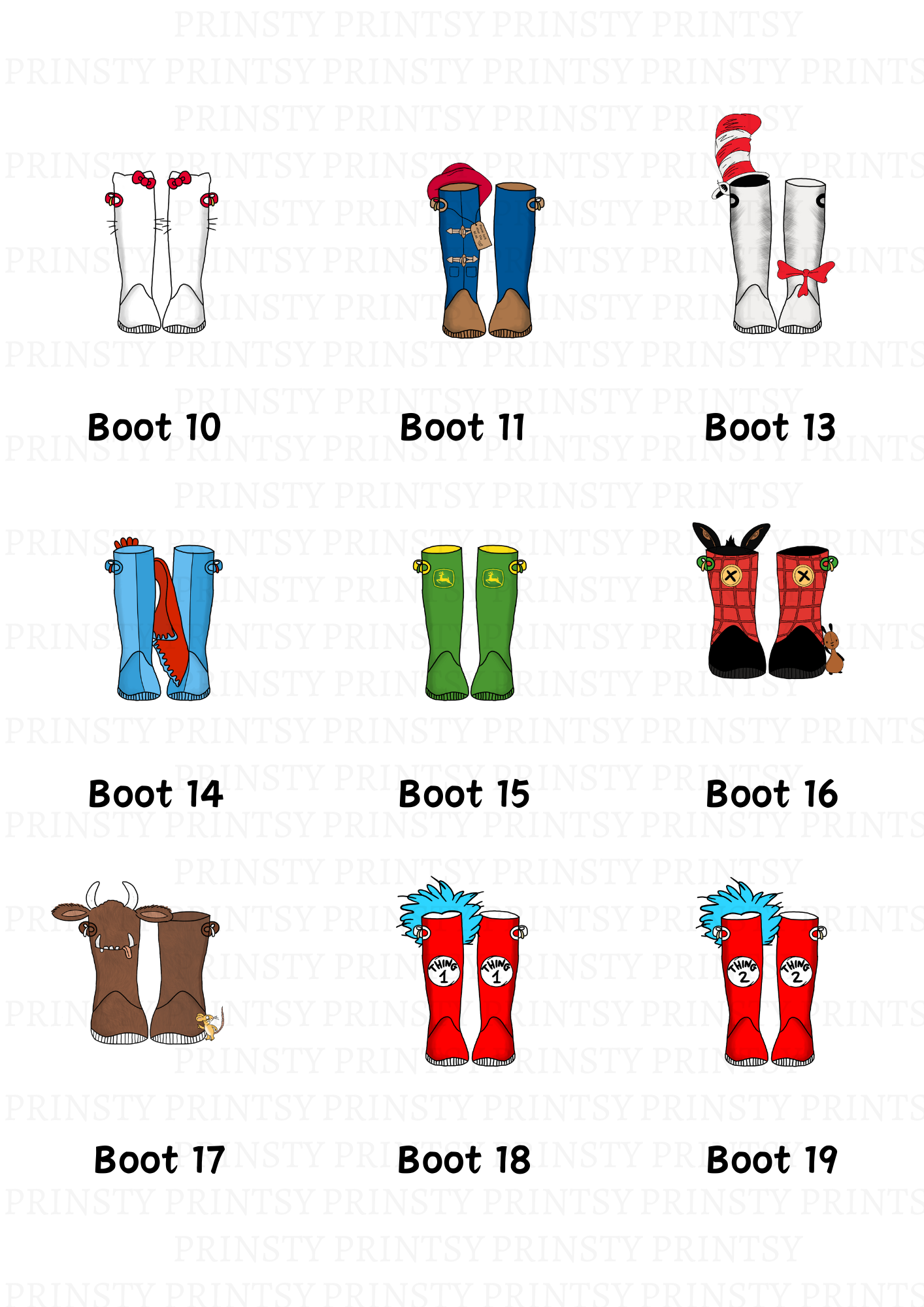 Family Boot Wall Art