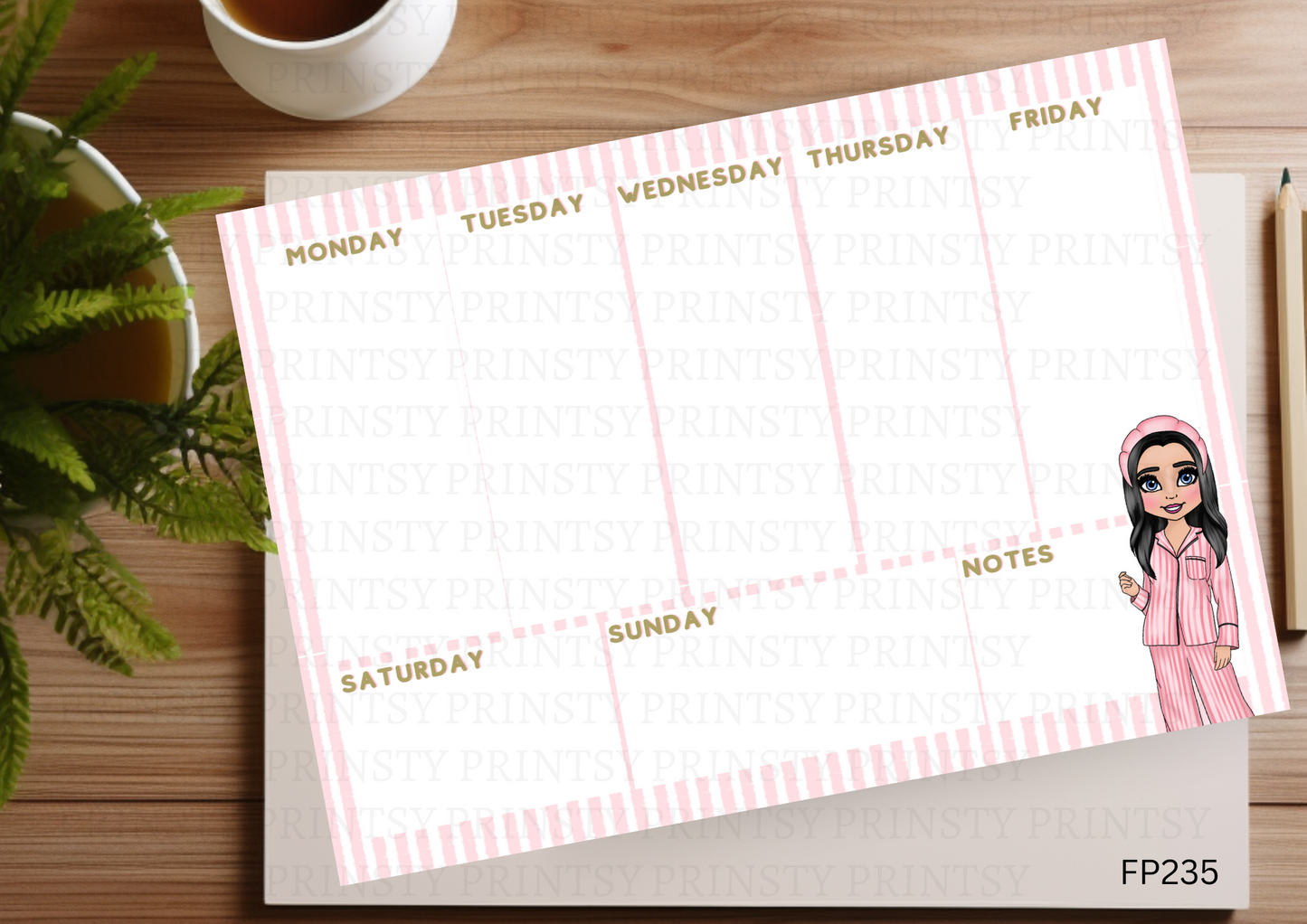 Make Up Dolly Weekly Planner
