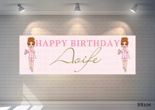 Sleep Over Dolly Banner