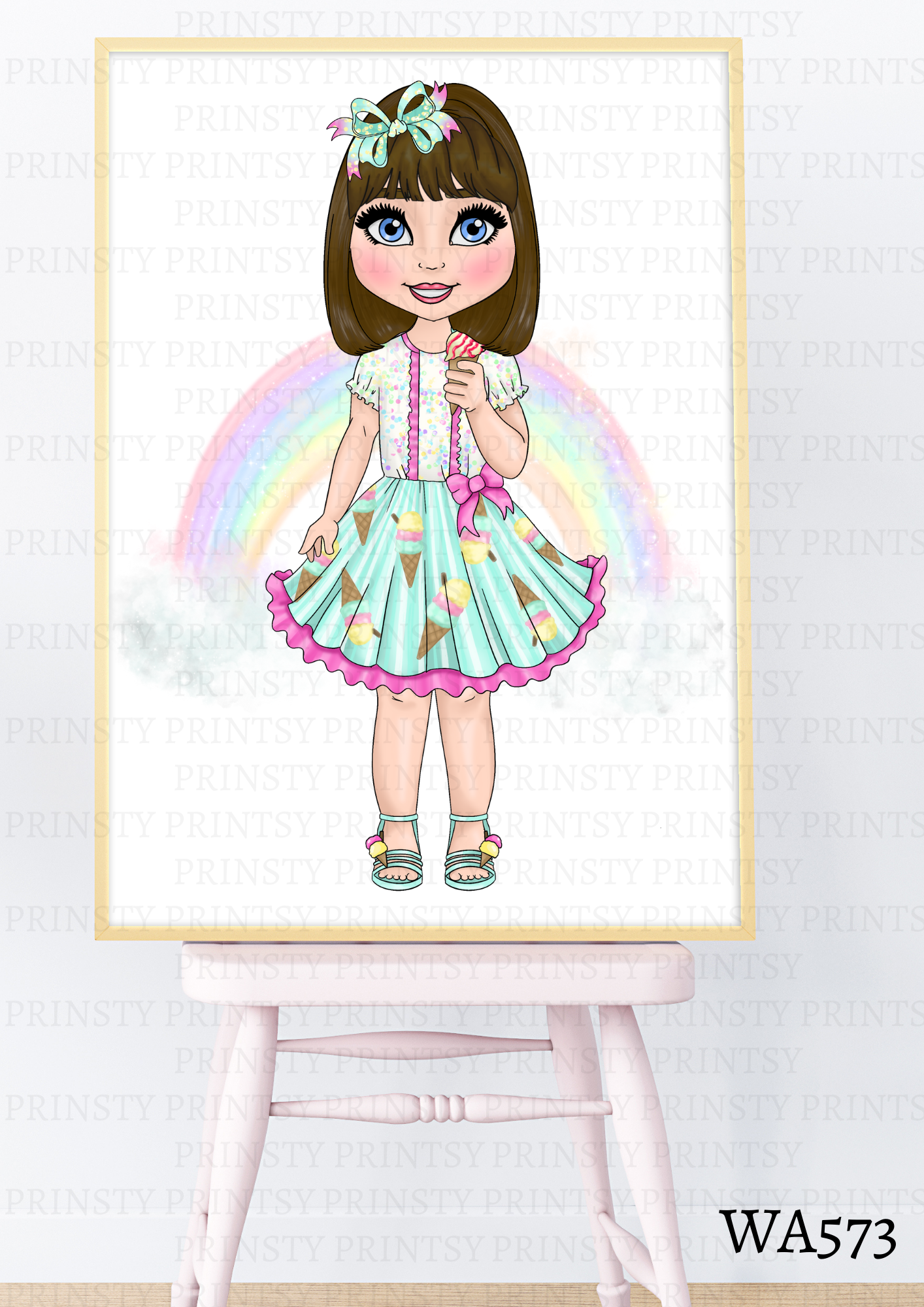 Ice Cream Dolly Wall Art