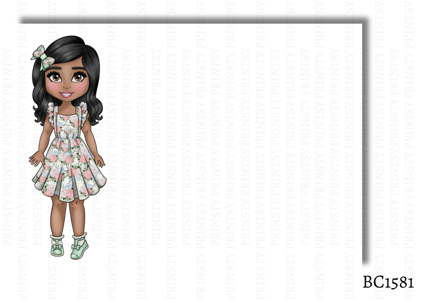 Vintage Dolly Bow Card