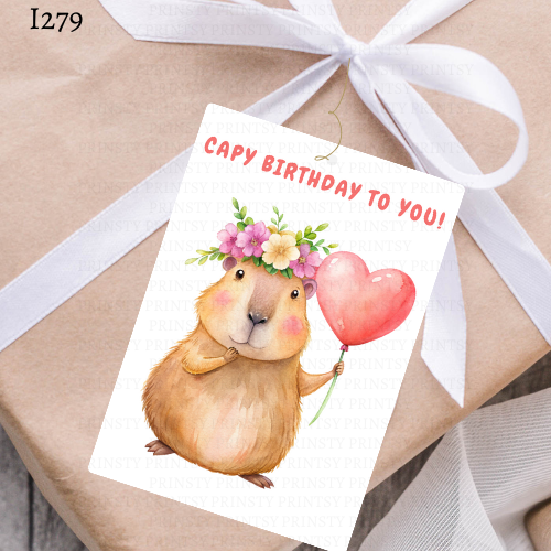 Capybara Gift Label