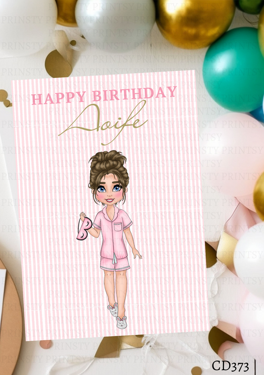 Sleep Over Dolly Celebration Card