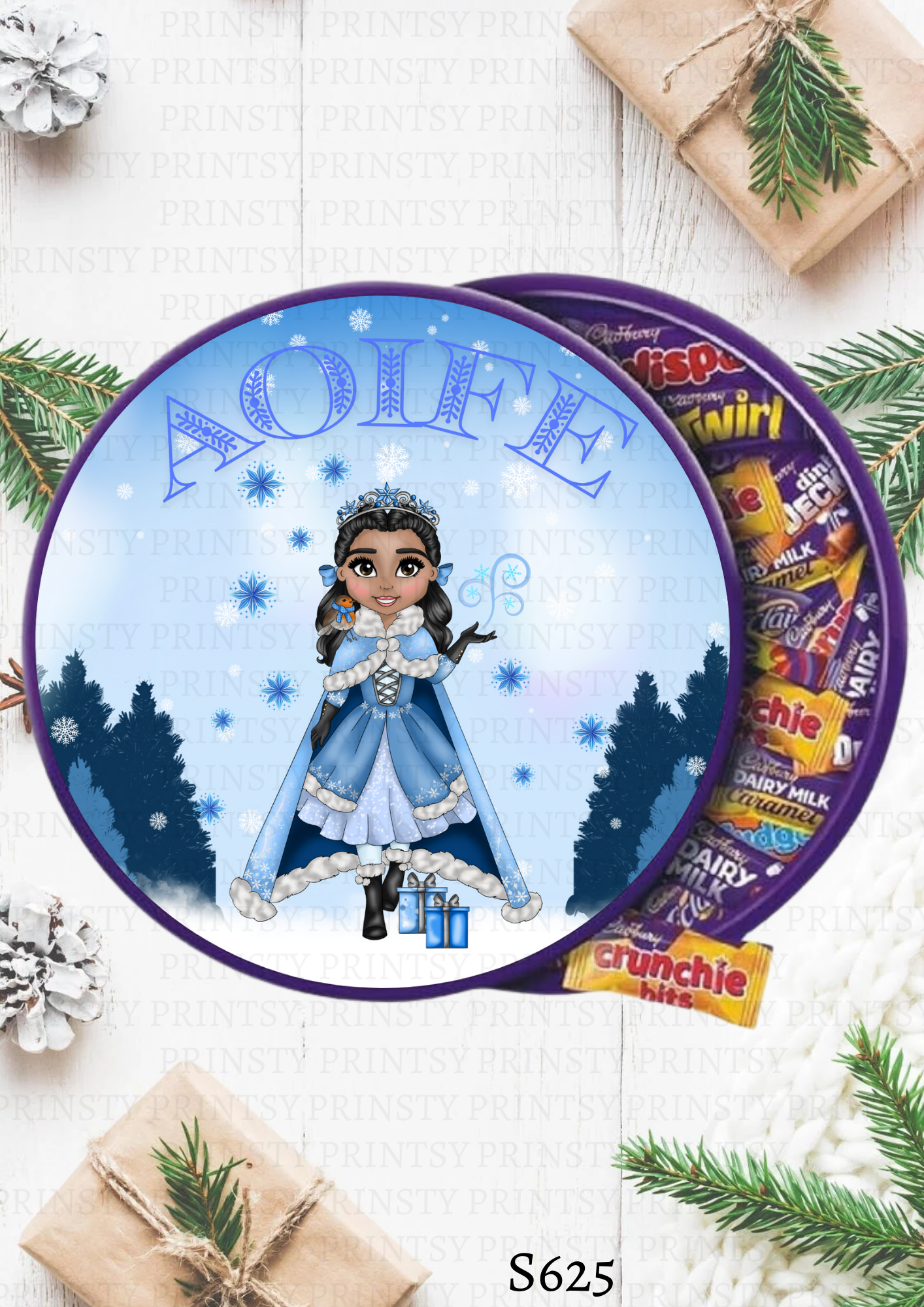 Ice Queen Chocolate Tub Sticker