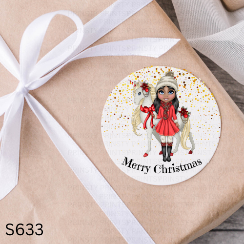 Christmas Dolly Gift Stickers