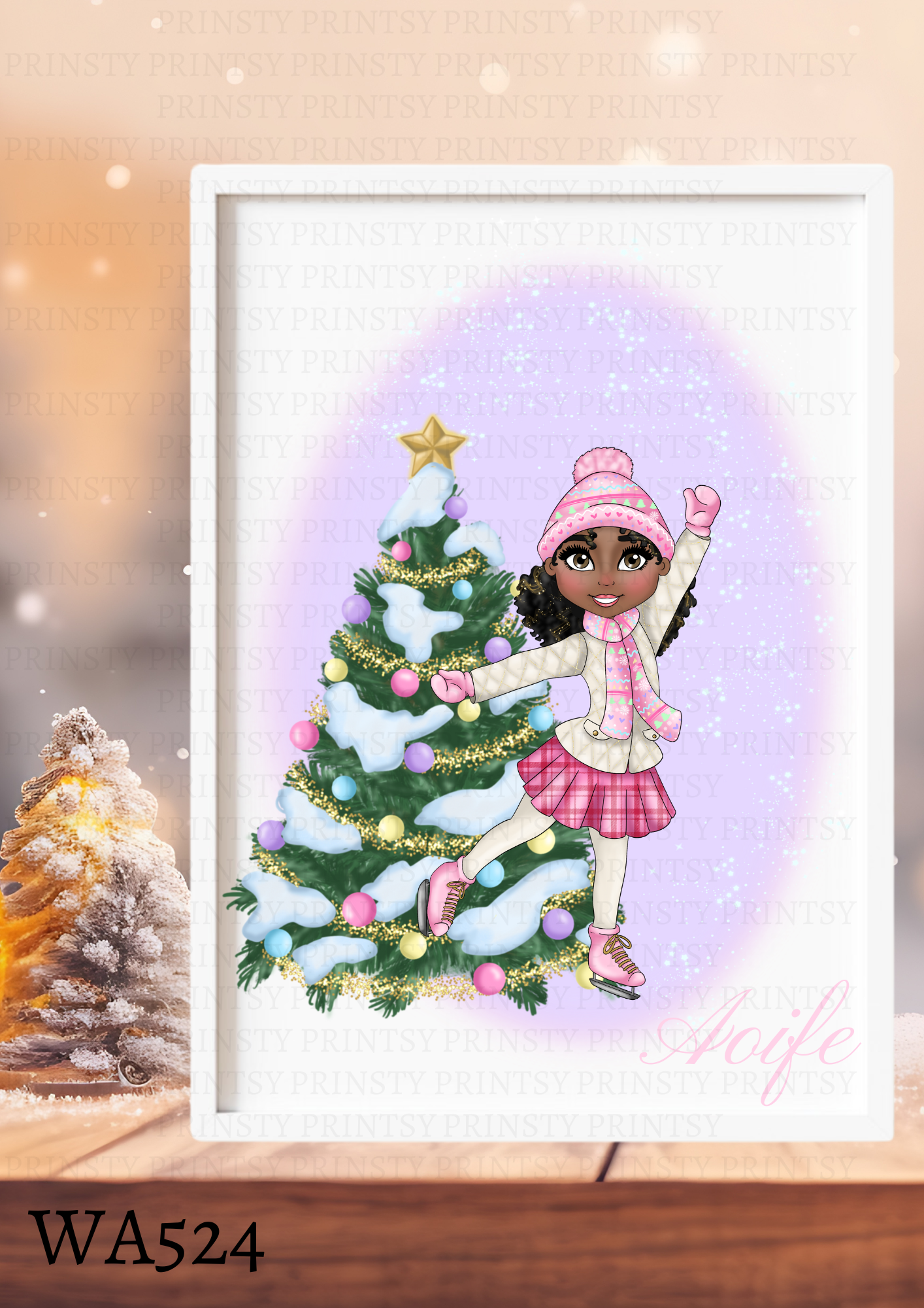 Ice Skating Dolly Wall Art