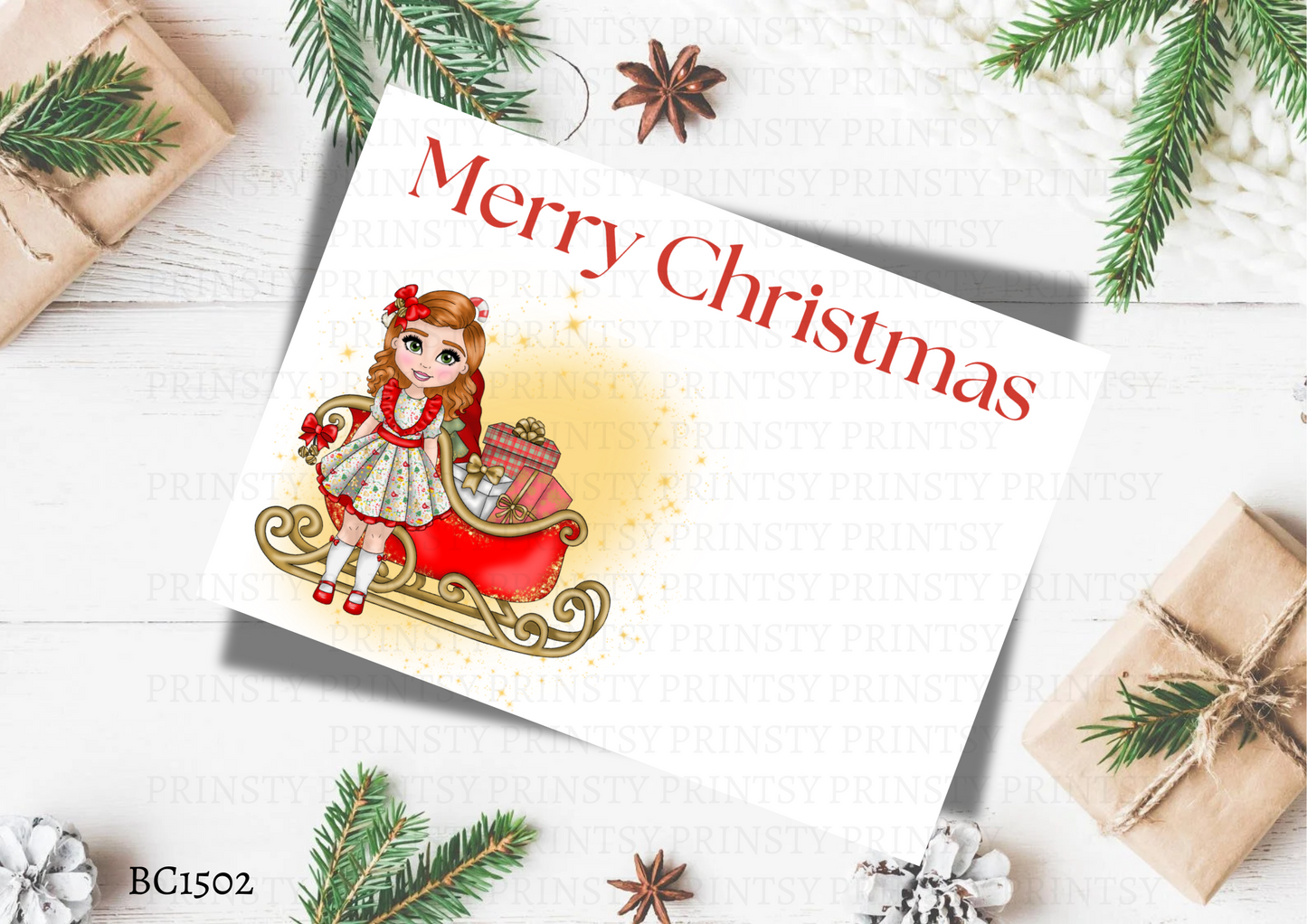 Christmas Dolly Bow Card