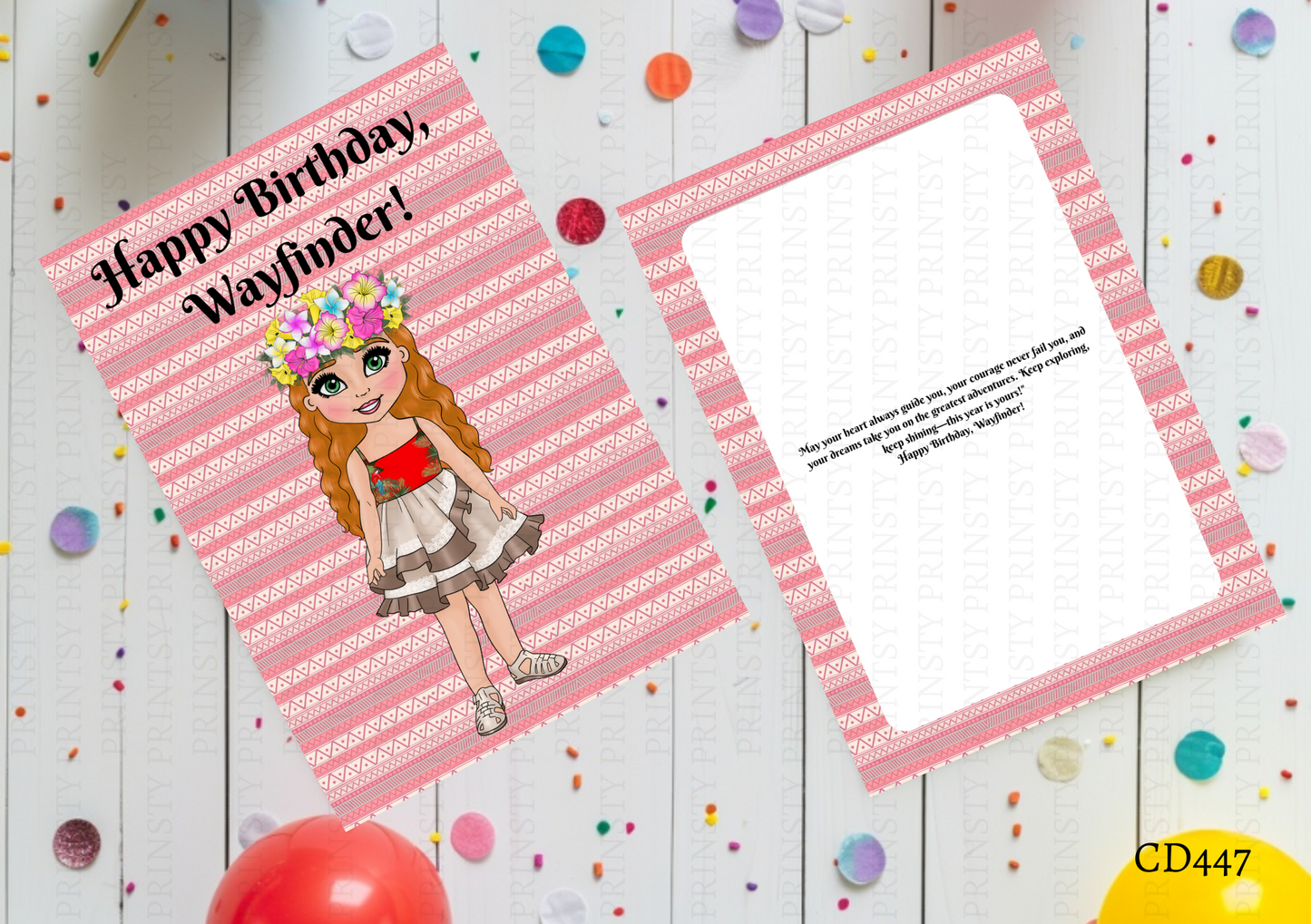 Polynesian Dolly Celebration Card