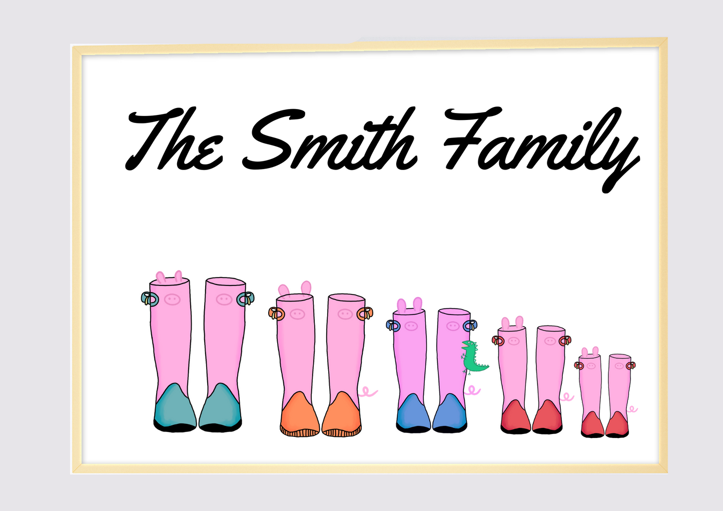 Family Boot Wall Art