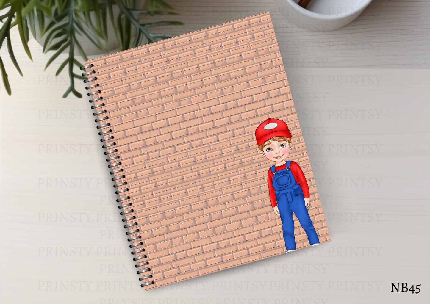 Green and Red Dungarees Dude Note Book