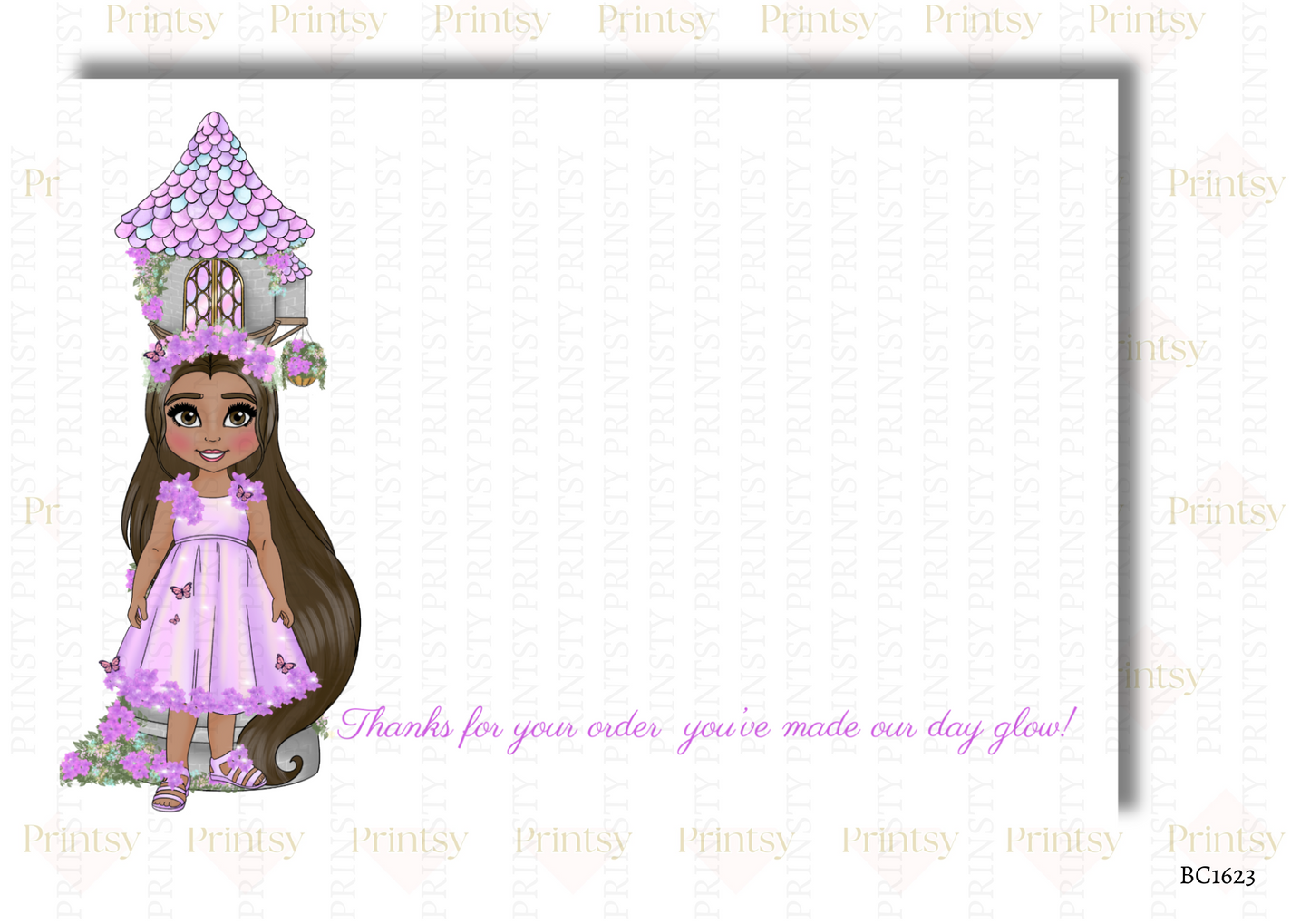 Punzie Dolly Bow Card