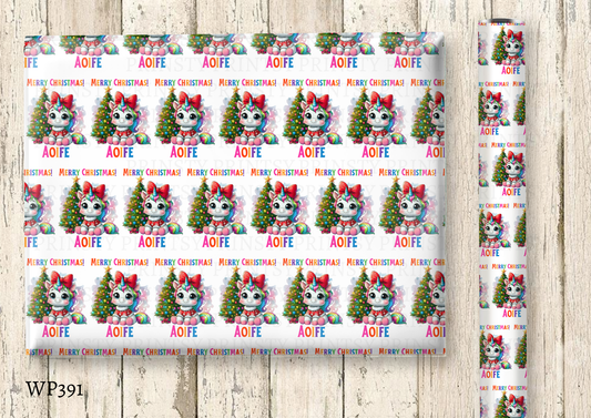Christmas Unicorn Wrapping Paper