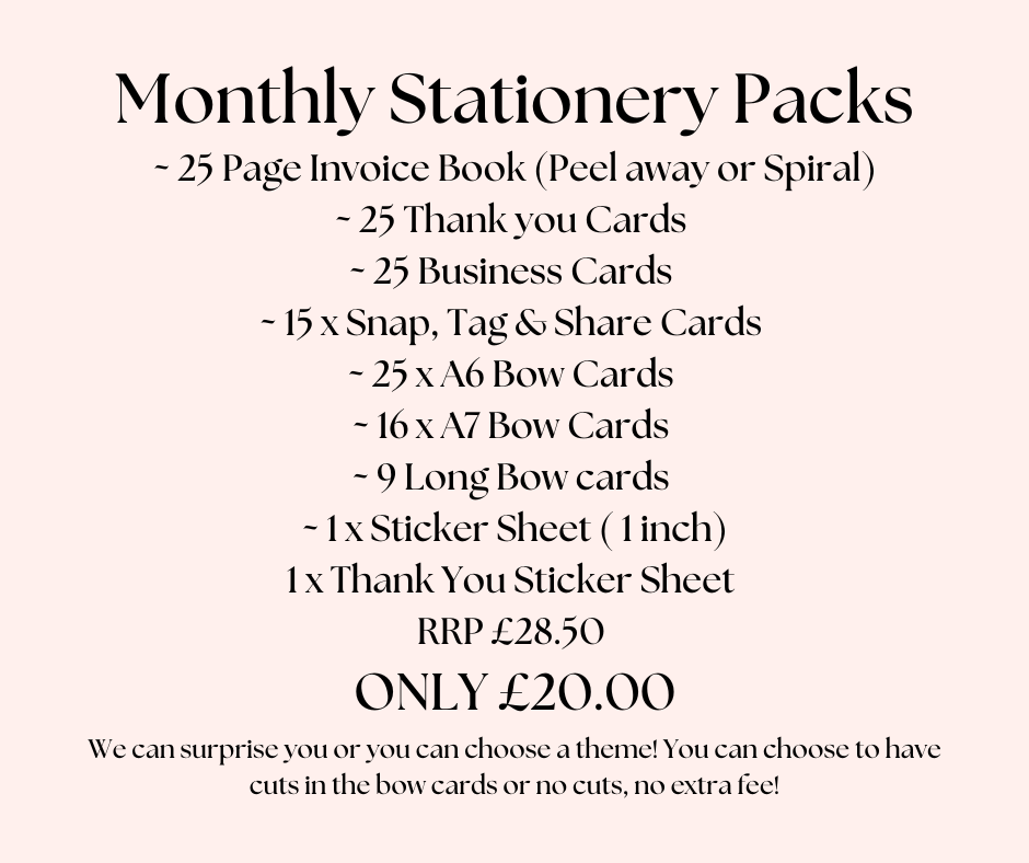 Monthly Stationery Packs