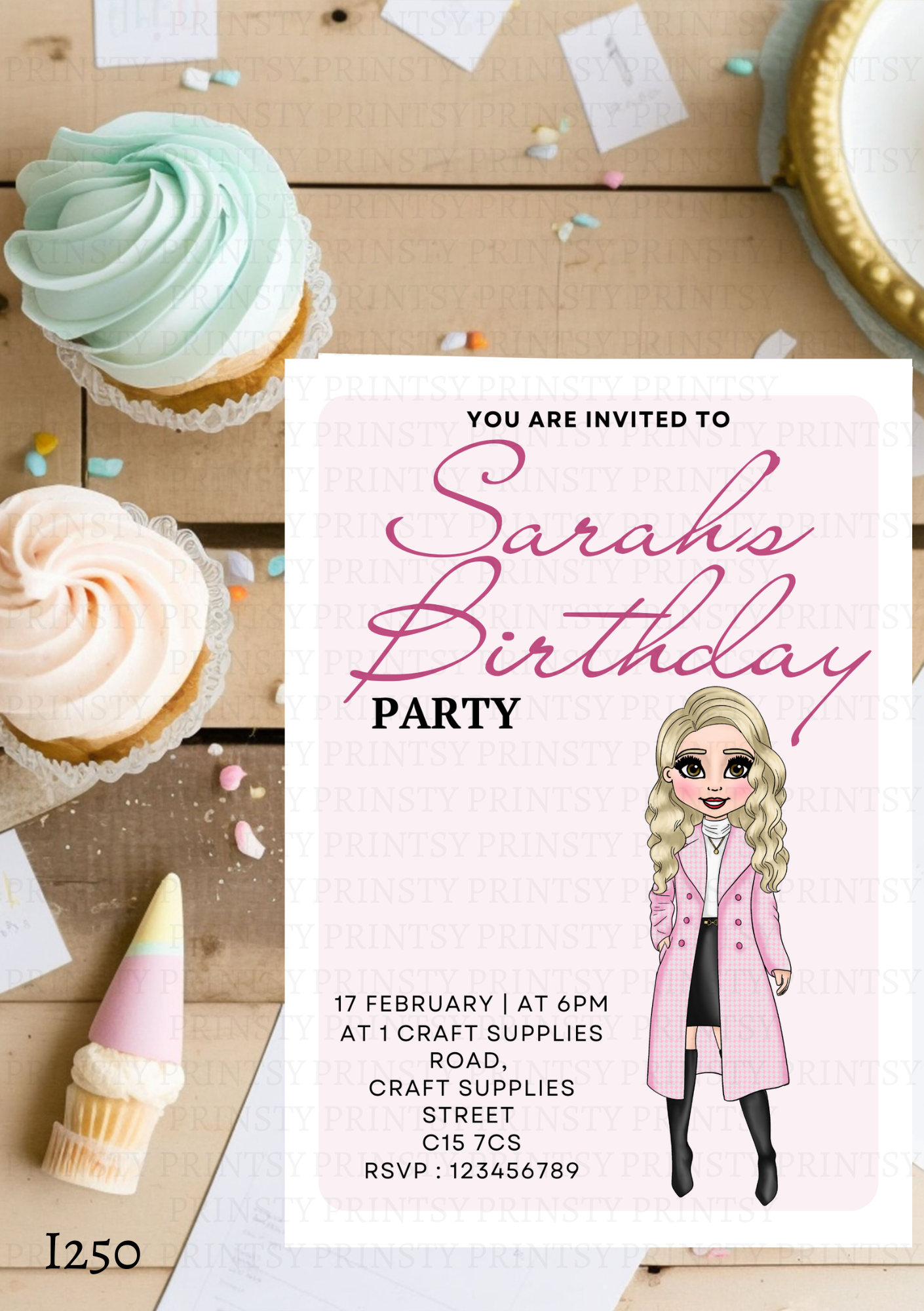 Elegant Dolly Invite