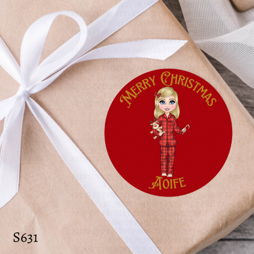 Christmas Dolly Gift Stickers