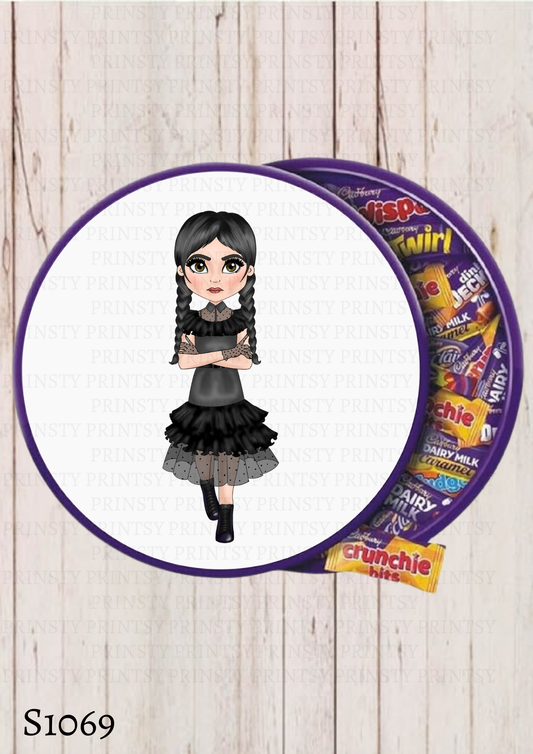 Spooky & Kooky Dolly Chocolate Tub Sticker