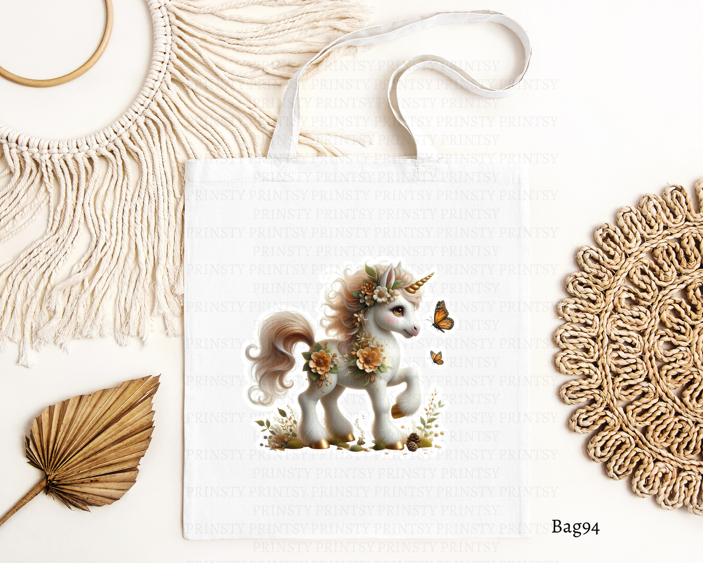 Autumn Unicorn Tote Bag