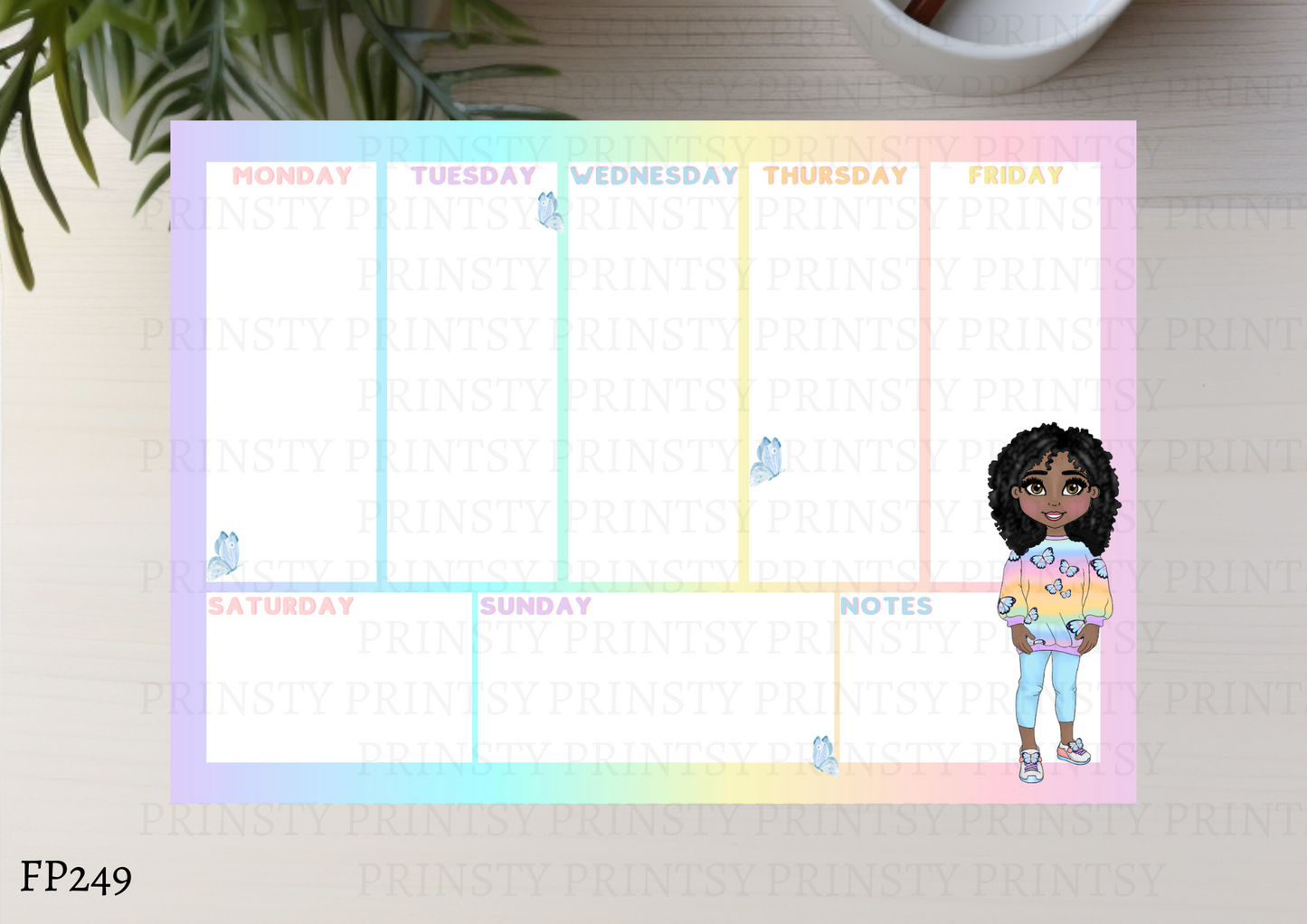 Butterfly Dolly Weekly Planner