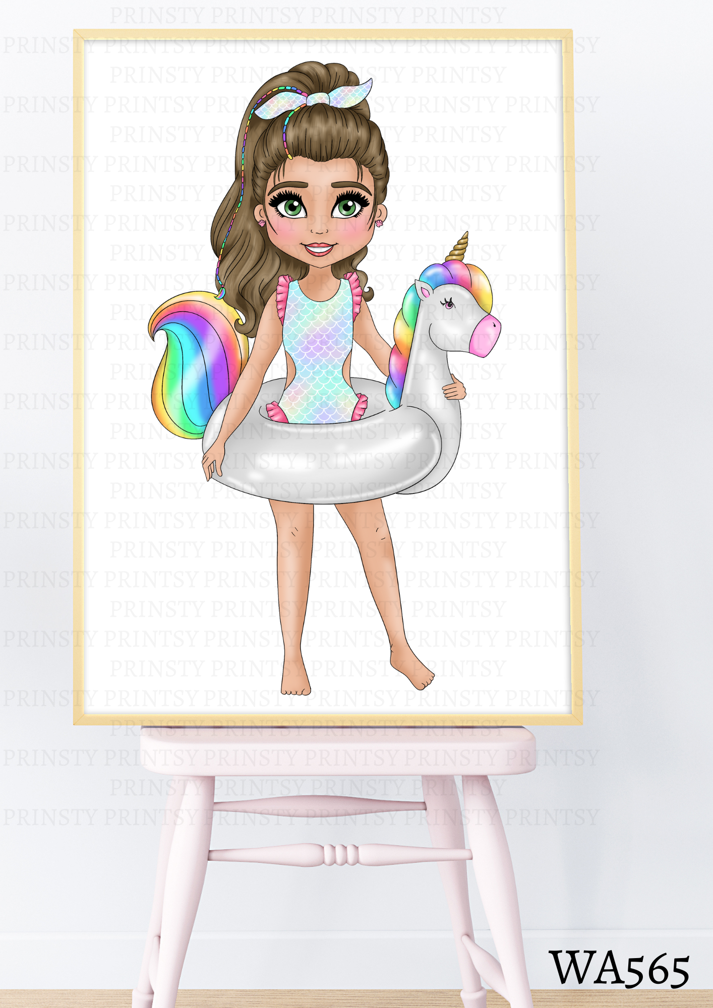 Pool Party Dolly Wall Art