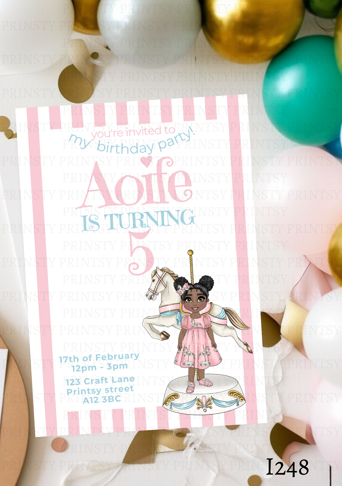 Carousel Dolly Invite