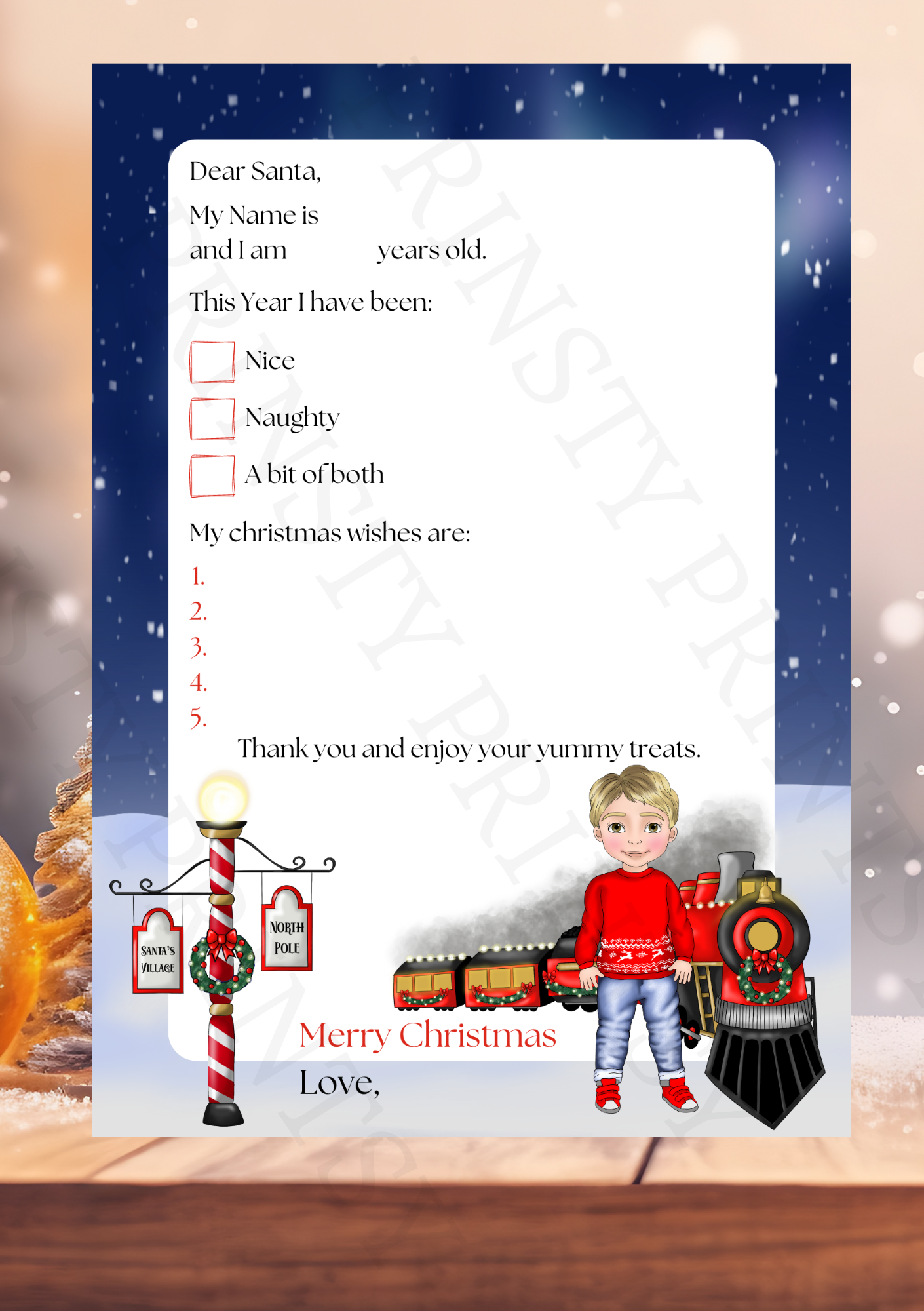 Dolly & Dude Wish List Letter