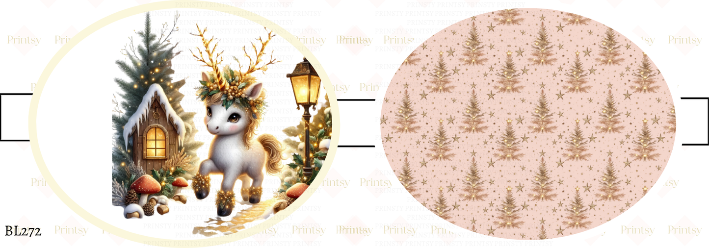 Christmas Unicorn Bow Loop