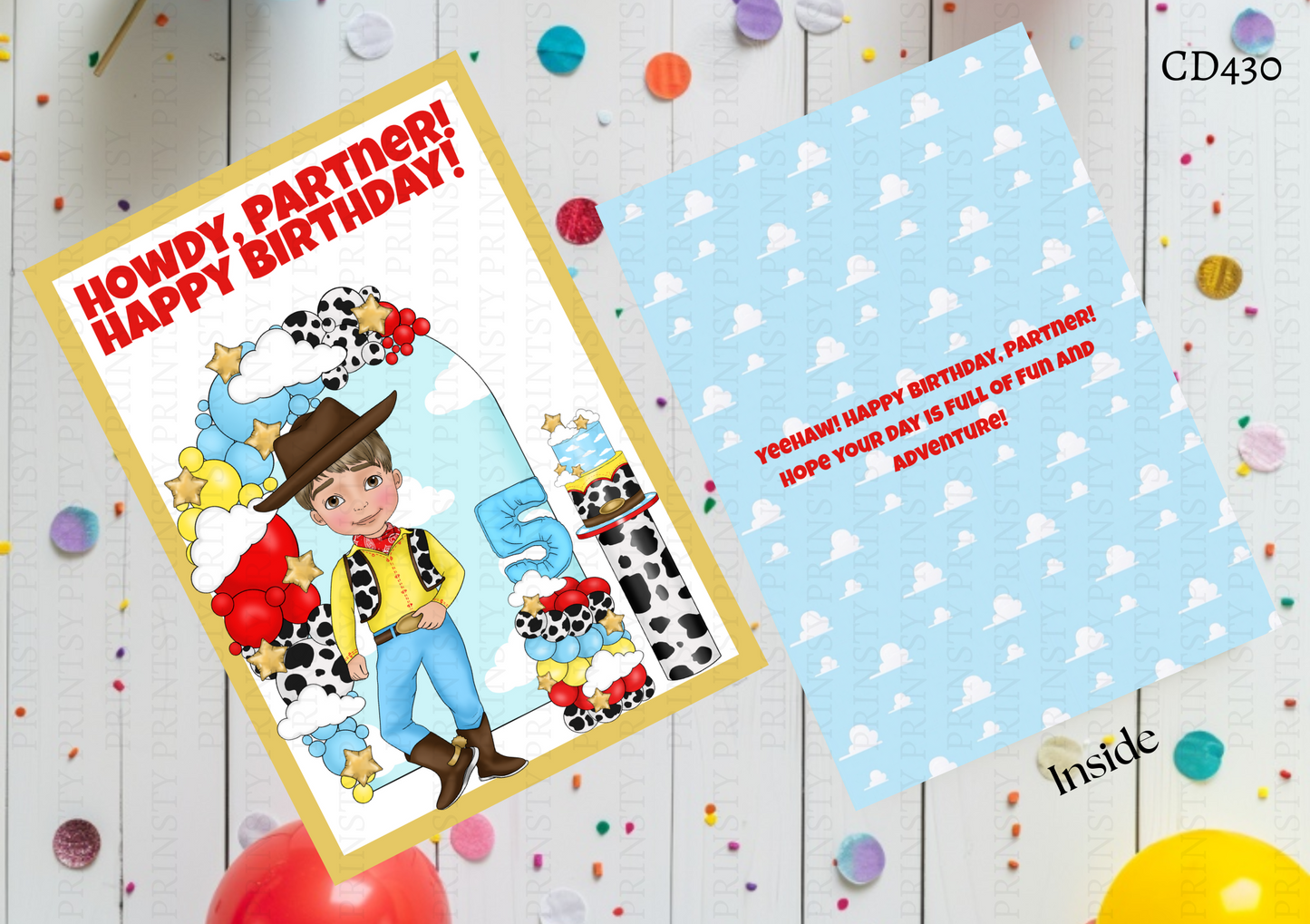 Toy Land Dude Celebration Card