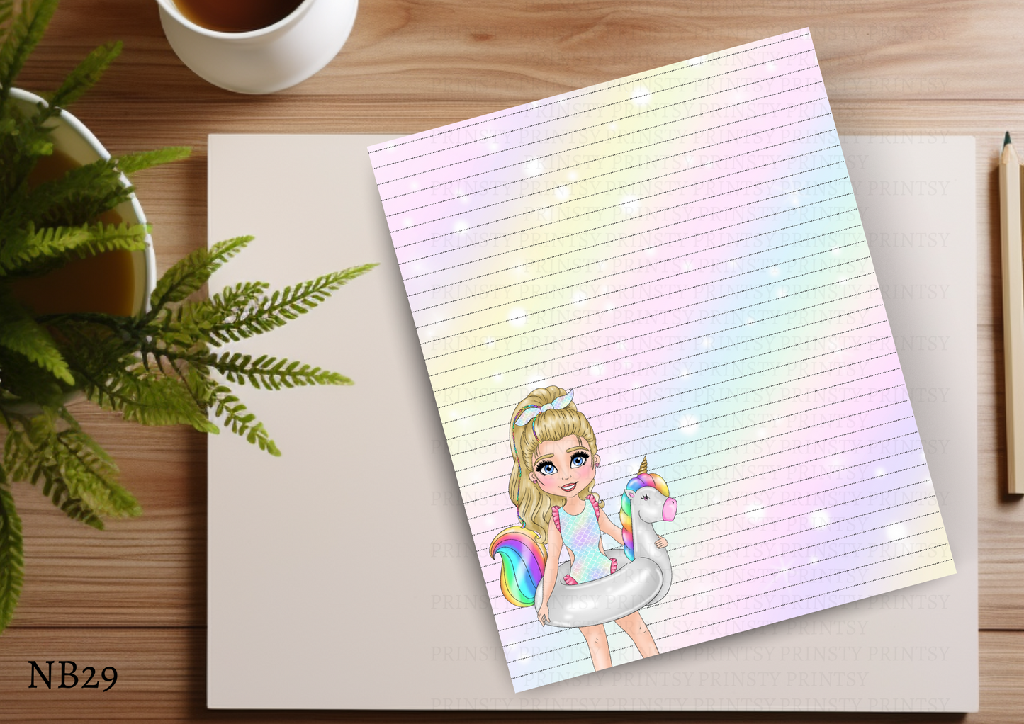 Pool Party Dolly Note Book