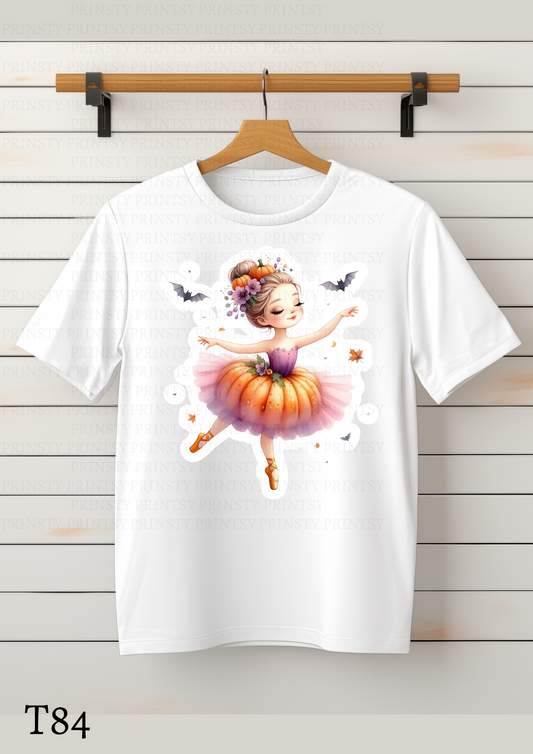 Cute Halloween Ballerina Kids T-Shirt