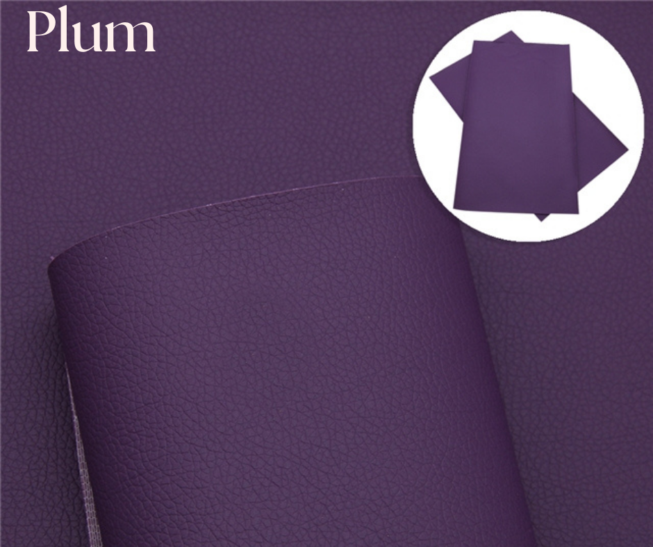 Plum Lychee Synthetic Leather Sheet