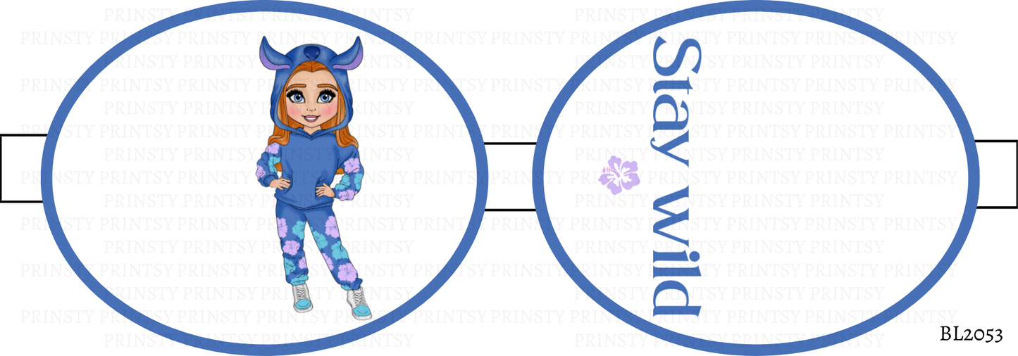 Blue Hawaiian Dolly Bow Loop