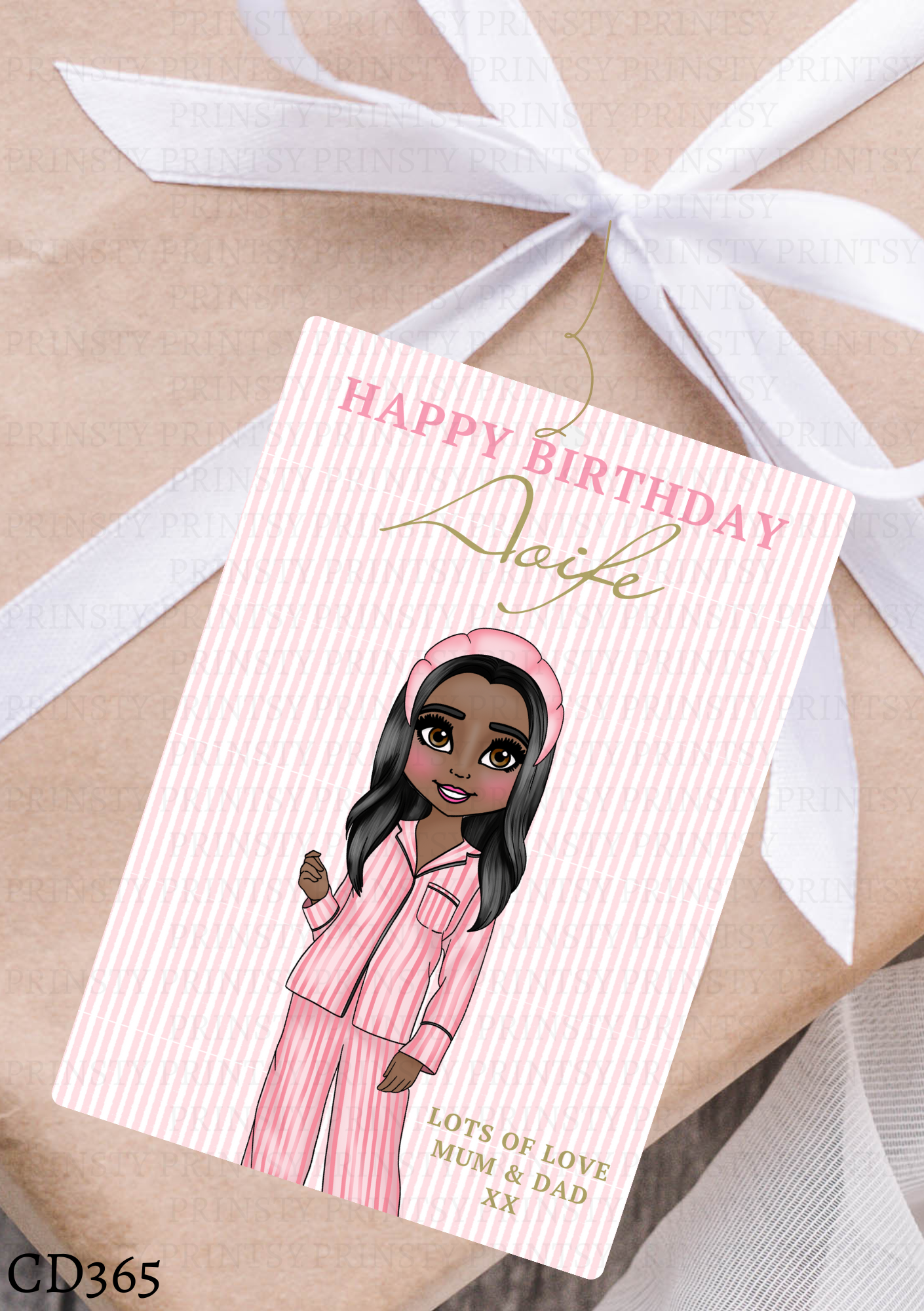 Make Up Dolly Gift Label