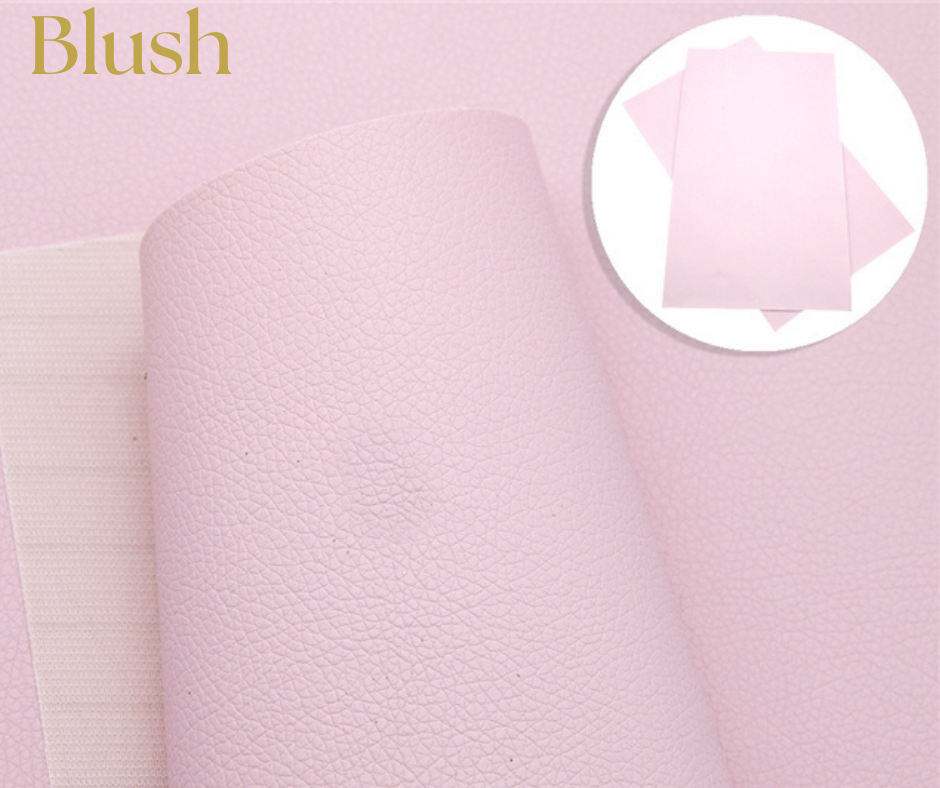 Blush Lychee Synthetic Leather Sheet