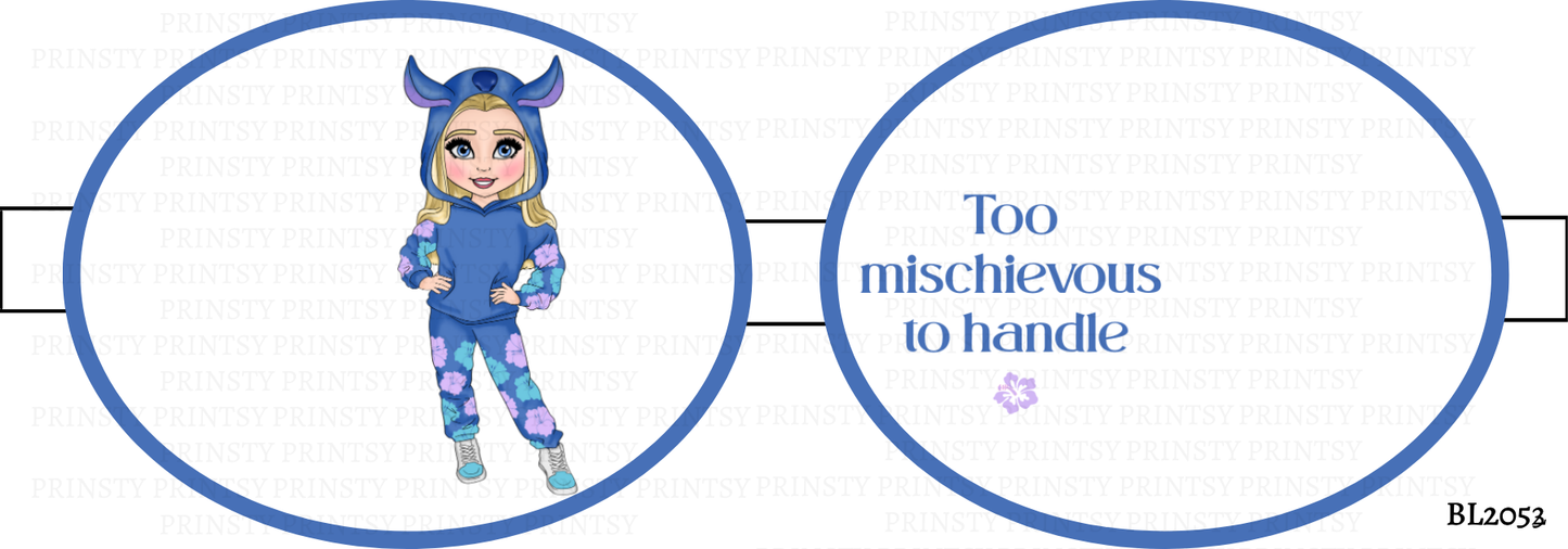 Blue Hawaiian Dolly Bow Loop