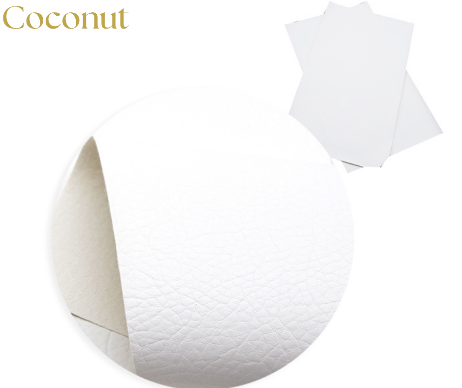 Coconut Lychee Synthetic Leather Sheet