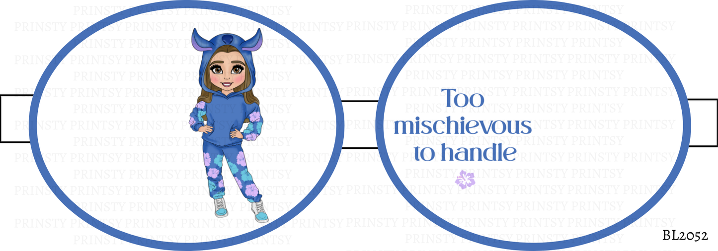 Blue Hawaiian Dolly Bow Loop