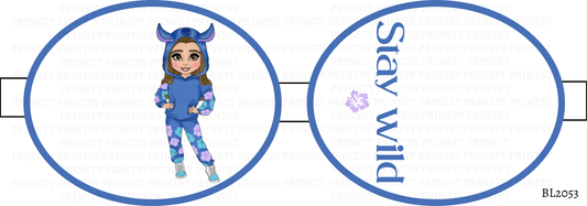 Blue Hawaiian Dolly Bow Loop