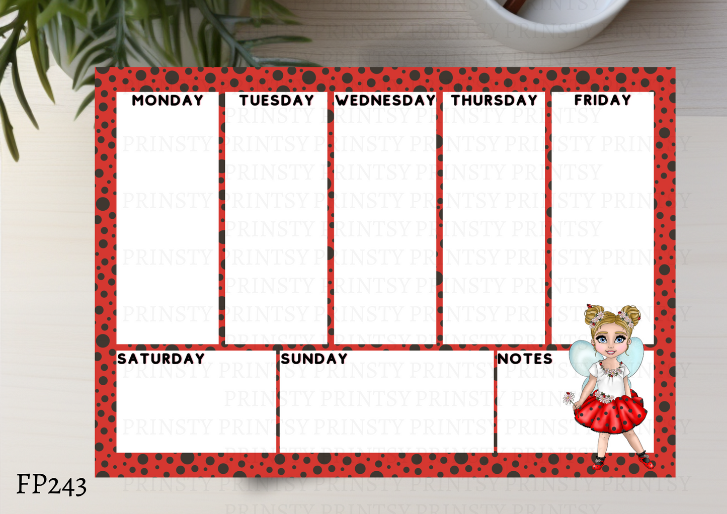 Little Ladybird Dolly Weekly Planner