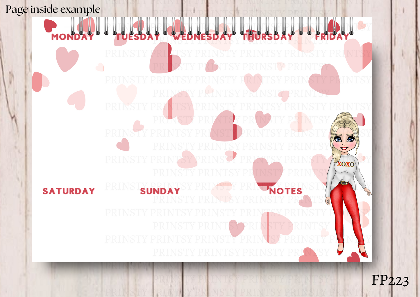 Dolly Valentine's Weekly Planner