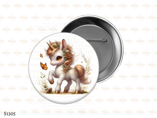 Autumn Unicorn BowBitz/Badges