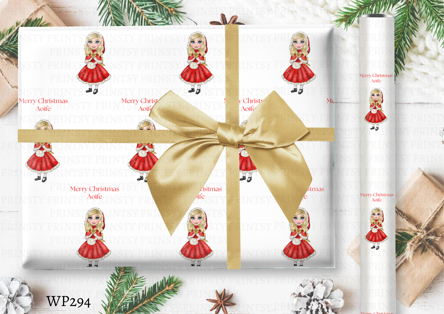 Christmas Dolly Wrapping paper