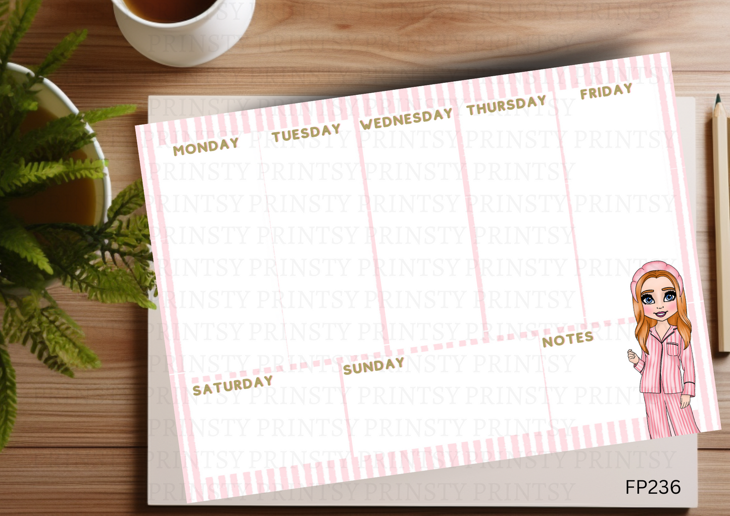Make Up Dolly Weekly Planner