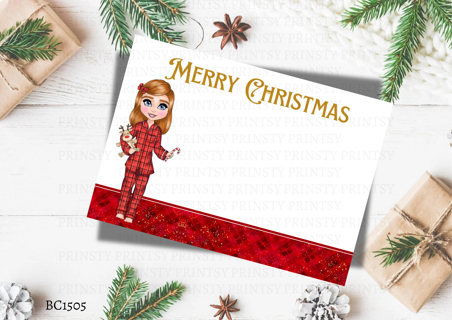 Christmas Dolly Bow Card