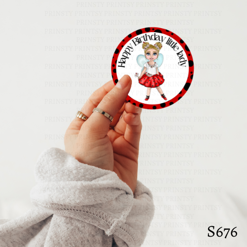 Little Ladybird Dolly Birthday Sticker Sheet