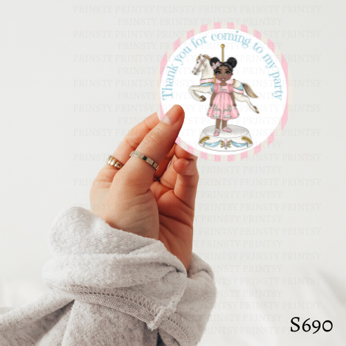 Carousel Dolly Birthday Sticker Sheet
