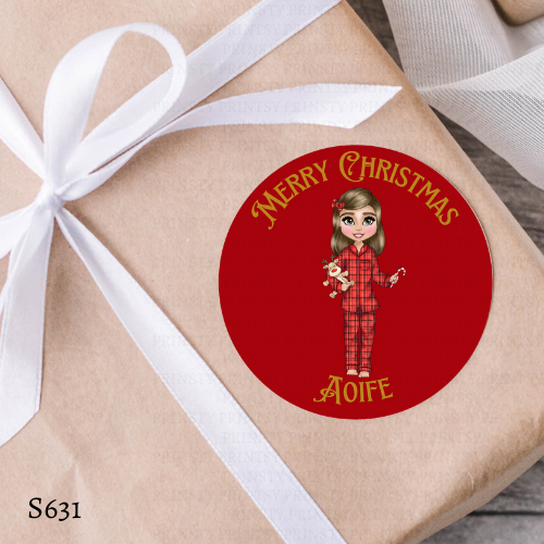 Christmas Dolly Gift Stickers